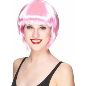 Resim Kuzgun Ticaret Soft Pembe Renk Parti Peruğu Küt Saç 