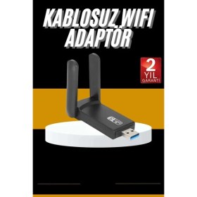 Resim MCM Group Mbps Wifi Alıcı Kablosuz Wifi Adaptörü Çift Band Çift Antenli 