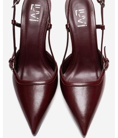 Resim Luvishoes Celıa Bordo Cilt Sivri Burunlu Kadın Dolgu Topuklu Ayakkabı Bordo 