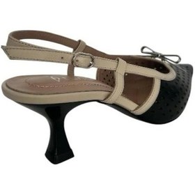 Resim Kemal Tanca 871 8570 Kadın Topuklu Ayakkabı Stiletto Siyah-bej 