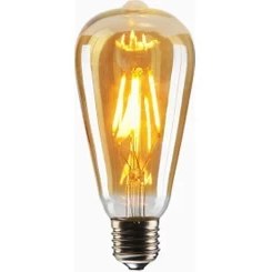 Resim Edison St64 Flamanlı 4w Led Rustik Dekoratif Ampul Vintage Aydınlatma 