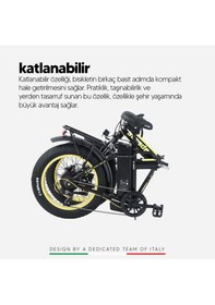 Resim Strada Cycles E-bro HD Fat Bike Katlanabilir 20 Jant Elektrikli Bisiklet 