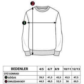 Resim Toontoy Kız Çocuk Komple Gülen İfade Baskılı Sweatshirt Gri Melanj 