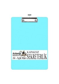 Resim Sekreterlik Kapaksız A4 1 Adet Renkli A4 Kapaksız Sekreterlik Klipsli Metal Mekanizmalı 80 Yaprak Kapasiteli 