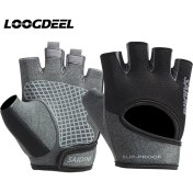 Resim Liangduo Shop Siyah Stil S Beden Loogdeel Yarım Parmak Bisiklet Eldiveni Kaymaz Nefes Darbeye Dayanıklı Aşınmaya Dayanıklı Açık Alan Sporları Boks Koşu Unisex Eldiven (Yurt Dışından) 