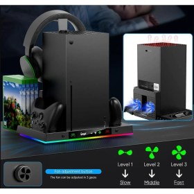 Resim Konsol İstasyonu Xbox Series x Fanlı Stand Rgbli Xbox Şarj Istasyonu Oyun ve Konsol Standı 