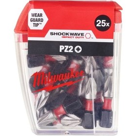 Resim Milwaukee Bits Uç Pz2x25 MM 25 Li Paket Shockwave Yeni 