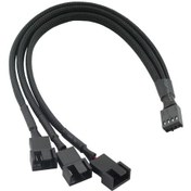 Resim 4 Pin Pwm Fan Kontrol Kablosu 4p Dişi 3+3+4p Erkek 4pinli Fan Uzatma Fan Çoklayıcı 