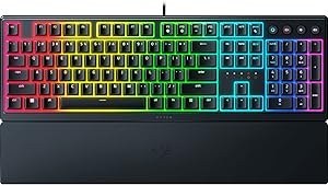 Resim Razer Ornata V3 - Düşük Profilli Oyun Klavyesi (Hibrit Mecha-Membran Anahtarı, UV Kaplamalı Tuş Başlıkları, Manyetik Yumuşak Dokunuşlu Bilek Desteği, RGB Chroma) TR Düzeni | Siyah 