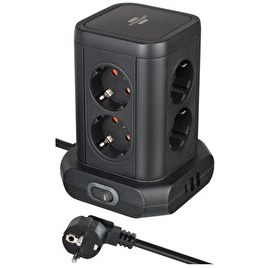 Resim Brennnestuhl Premium Serisi Masa Üstü 8 Soketli 1Type-C - 2 USB'li Kule Tipi 2 Metre Kablolu Priz 