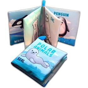 Resim Tox Ingilizce Kutup Hayvanları Kumaş Sessiz Kitap E125 - Bez Kitap 