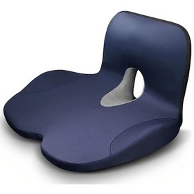 Resim Maxaccess Deniz Mavisi Araç Kolçaklı Hafıza Köpüğü Oturma Minderi Sürüş Konforu İçin Bel Destek Yastığı 