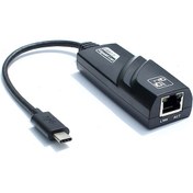 Resim Type-c Usb Rj45 Ethernet Gigabit Çevirici Adaptör Type C Rj45 3.1 