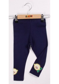 Resim Toontoy Kids Toontoy Kız Bebe Garni Nakışlı Tayt Lacivert 