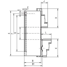 Resim Fett Bis.ayn.125 Bison Dın6350 4 Ayaklı Döküm Gövdeli Torna Aynası 