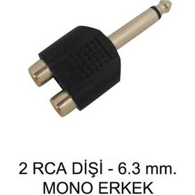 Resim 2 Rca Dişi - 6.3mm Mono Erkek Jak 