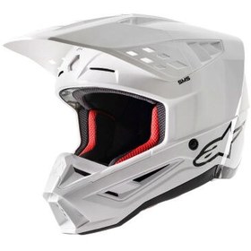 Resim GARAJJ Alpinestars SM5 Off-Road Kaskı Beyaz / Siyah 