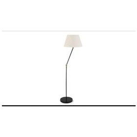 Resim Rsylight Akrobatik Mafsallı Retro Rustik Siyah Krem Başlık Köşe Lambası Lambader Çap:45 Cm 