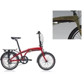 Resim Carraro Flexı 108 Katlanır Bisiklet 285H V 20 Jant 8 Vites Mat Haki Siyah Turuncu 