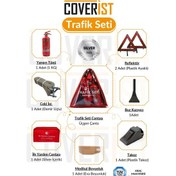 Resim Üçgen Trafik Ve İlk Yardım Seti - Muayene Uyumlu 1 Kg Araç Yangın Tüpü - 2 Adet Reflektör - Silver Pack 