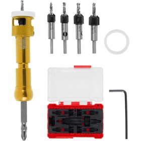 Resim CelestialCo Ahşap Işleme Karşı Destek Matkap Adım Matkap Ahşap Kendi Kendine Dokunma Vidalı Punch Delikleri Matkap Bit Montaj Aracı A (Yurt Dışından) 