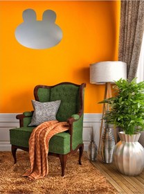 Resim Aynalı Duvar Süsü Sticker 2 Adet Tavşan Şekilli 20x20x0,6cm 