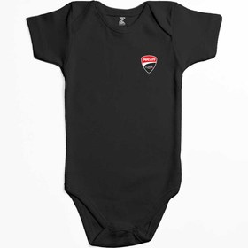 Resim Ducati Corse Logo Renkli Bebek Body Zıbın - 9-12 Ay / Siyah 