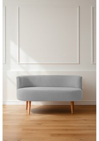 Resim Azra Mobilya Sydney Modern İkili Koltuk Kanepe Modern Welsoft Yumuşak Kumaş Açık Gri Gri 