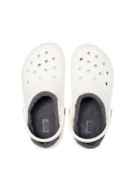 Resim Crocs Classic Lined Clog Unisex Beyaz İçi Yünlü Günlük Terlik 203591-1om Beyaz 