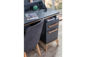 Resim Bubu Home Loft Kapaklı Genç Odası Takımı ( 3 Kapaklı dolap + Komodin + Çalışma masası + Aynalı çamaşırlık + Karyola ) 