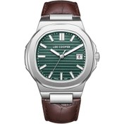 Resim Lee Cooper LC08108.374 Erkek Kol Saati | Yeşil Kadran, Deri Kordon, Quartz Mekanizma 