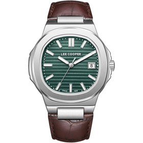 Resim Lee Cooper LC08108.374 Erkek Kol Saati | Yeşil Kadran, Deri Kordon, Quartz Mekanizma 