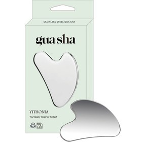 Resim Paslanmaz Çelik Gua Sha Yüz Aleti, Metal Güa Şia Masaj Aracı - Yuva ve Vatandaş için Dayanık Paslansız İnox Malzeme, Renkli Kutulu Cilt Bakım Routini vb. Ta 
