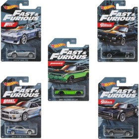 Resim Hot Wheels Fast And Furious 5'li Set 3+ Yaş İçin Erkek Çocuk Oyuncak Araba Koleksiyonu 