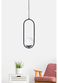 Resim Luzarana Zenga Tekli Antrasit Metal Gövde Beyaz Camlı Tasarım Lüx Sark... Çok Renkli 