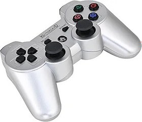 Resim Kontorland P3G - PS3/PC Uyumlu Titreşimli Kablosuz Oyun Kolu GamePad (Gümüş) 