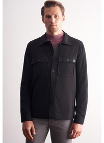 Resim İmza Siyah Polo Yaka Düz Yırtmaçsız Esnek Casual Mont 1007255150 Siyah 
