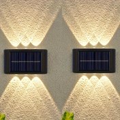 Resim 1/2/4/6 Adet Güneş Enerjili Dış Mekan Duvar Aydınlatması, 6 LED Çift Renkli Hareket Sensörlü Bahçe, Teras, Çit ve Balkon Aydınlatma, Dayanıklı Plastik & Metal Kaplama, Yarı Gömme Montajlı, Dekoratif Solar Işıklar, Bahçe ve Patio Aydınlatma, LED Peyzaj Lambaları 