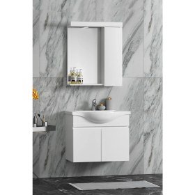 Resim Özceden Yıldız Banyo Dolabı 55CM Beyaz Asma 