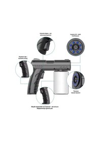 Resim Shopytech 280 Ml Nano Mavi Işıklı Şarjlı Sprey Tabancası Kablosuz Atomizer İnce Sis & 1 1.5 M Menz 