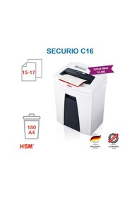 Resim Hsm Securio C16 - 5.8 MM Evrak İmha Kağıt Kırpma Makinesi 25 L 