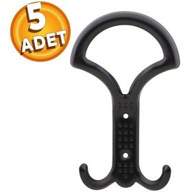 Resim Portmanto Vestiyer Duvar Askısı Metal Dolap Askılığı Siyah 5 ADET Diğer 