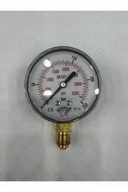 Resim SCOTT Ø 40 mm Kuru Tip Manometre 1/8'' Alttan Bağlantılı 304 Inox Pirinç Mekanizma ( 0 .....250Bar ) 