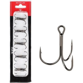 Resim Xindoker Yüksek Karbon Çelik İki Uçlu Yaban Balığı İğnesi, Alıcılar İçin Zorunlu Olta Malzemesi, 2/0 Numara, 10 Adet/kutu 