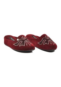 Resim Pierre Cardin Bordo Tekstil Hafif Önü Kapalı Kadın Ev Terliği Pc-55370 Z Bordo 