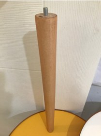 Resim damila Vernikli Ahşap Konik Zigon Sehpa Ayağı 45cm 