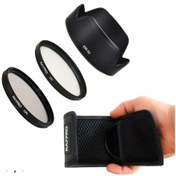 Resim Canon EF-M 15-45 için 49MM UV + Polarize Filtre + EW-53 Parasoley 