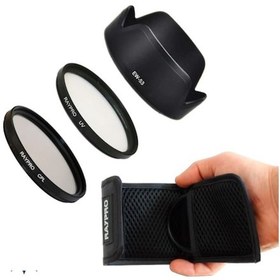 Resim Canon EF-M 15-45 için 49MM UV + Polarize Filtre + EW-53 Parasoley 