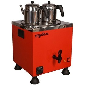 Resim Osmanlı 2 Demlikli Yalıtımlı Çay Kazanı Şamandıralı Tam Otomatik Çaycı Çay Makinesi 23 Lt Semaver 