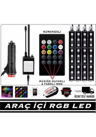 Resim Araç Içi Rgb Led Kumandalı Müzik Sesine Duyarlı Yüksek Parlaklık (445050460) 